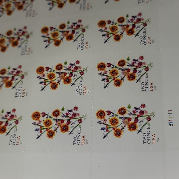 100 Sunflower‎ Bouquet Forever 2 Ounce Postage Stamps USPS Wedding Invitations - Picture 6 of 8